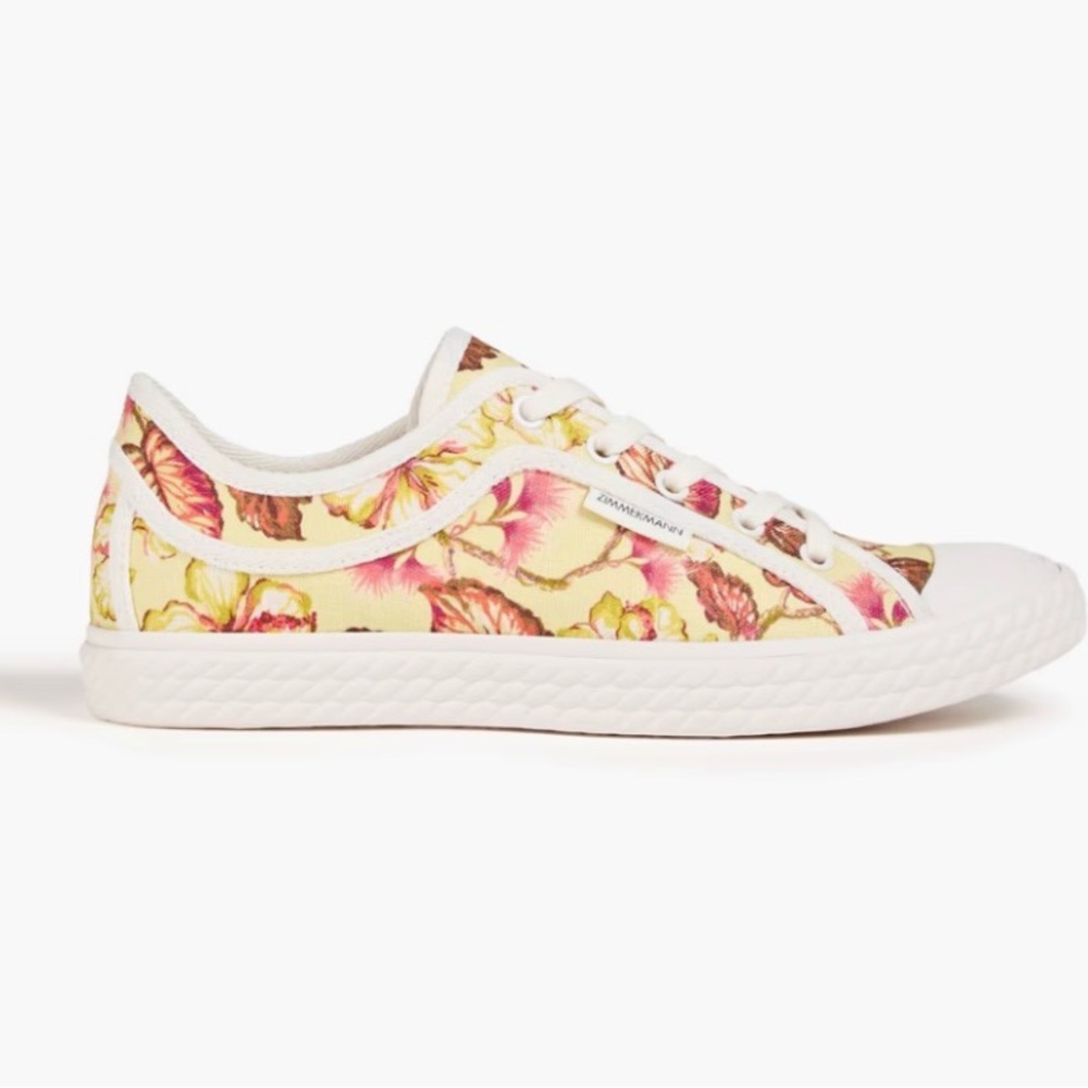Zimmermann Pink and Yellow Floral print Sneakers